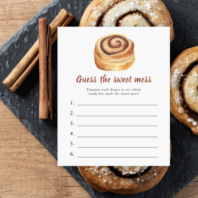 Papier Bun Baby shower Guess le doux jeu de la pagaille (Créateur téléchargé)