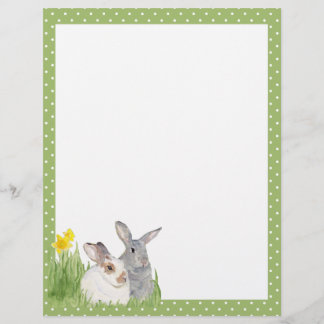 Papier Bunnies Springtime en fleurs