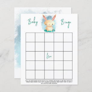 Papier Bunny Baby shower jeu de bingo