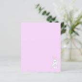 Papier Bunny. Blanc et rose. (Debout devant)