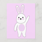 Papier Bunny. Blanc et rose. (Dos)