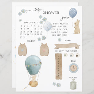 Papier Bunny et Air Baby shower de ballon jeu de devinett