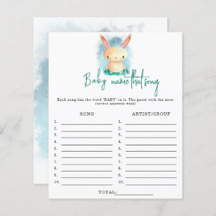 Papier Bunny Nom cette chanson jeu de baby shower