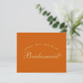 Papier Burange Orange Bridesmaid Proposition Budget Simpl (Debout devant)