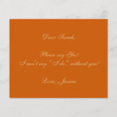 Papier Burange Orange Bridesmaid Proposition Budget Simpl (Dos)
