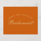 Papier Burange Orange Bridesmaid Proposition Budget Simpl (Devant)