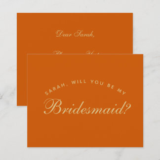 Papier Burange Orange Bridesmaid Proposition Budget Simpl