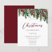 Papier Bureau du budget ou invitation à la fête de Noël f (Devant / Derrière)