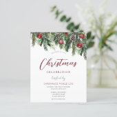 Papier Bureau du budget ou invitation à la fête de Noël f (Debout devant)