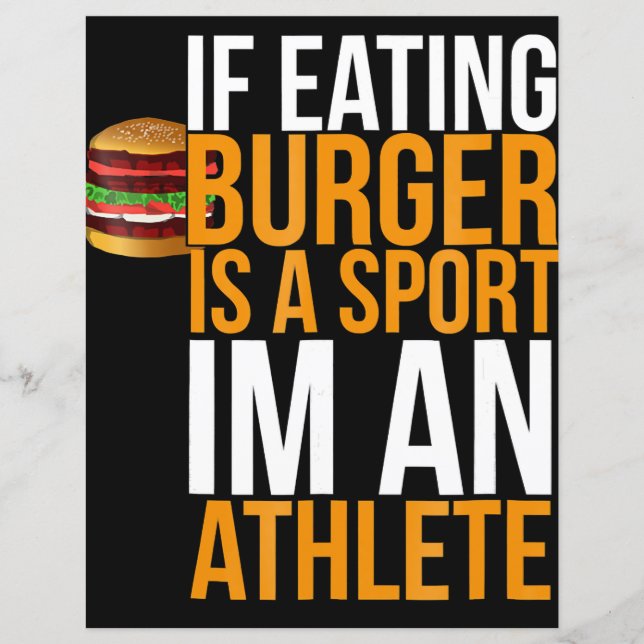 Papier Burger Hamburger BBQ Humour Funny Pun Idée cadeau (Devant)