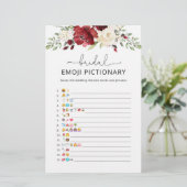 Papier Burgundy automne nuptiale douche émoticônes jeu (Debout devant)