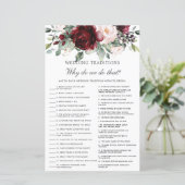 Papier Burgundy Blush Floral Traditions Mariages Jeu (Debout devant)