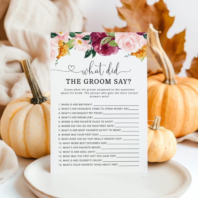 Papier Burgundy d'automne Qu'est-ce que le marié a dit do (Créateur téléchargé)