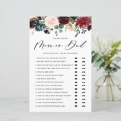 Papier Burgundy Devinez Qui Maman ou Papa Baby shower Jeu (Debout devant)