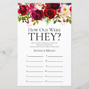 Papier Burgundy Floral Quel âge avaient-elles LGBTQ