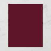 Papier Burgundy Gold College Faire-part de diplôme (Dos)