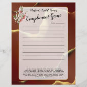 Papier 🤵 Burgundy Gold Elegant Inky Mariage Abstrait (Devant)