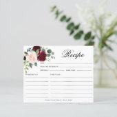 Papier Burgundy Navy Blush Fête des mariées Recette (Debout devant)