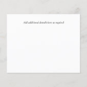 Papier Burgundy Rosegold Floral Mariage Enregistrer Date (Dos)