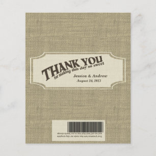 Papier Burlap Barre de bonbons Favoriser