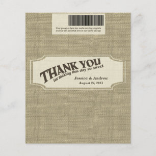 Papier Burlap Barre de bonbons Favoriser