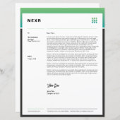 Papier Business Letterhead Template (Devant / Derrière)