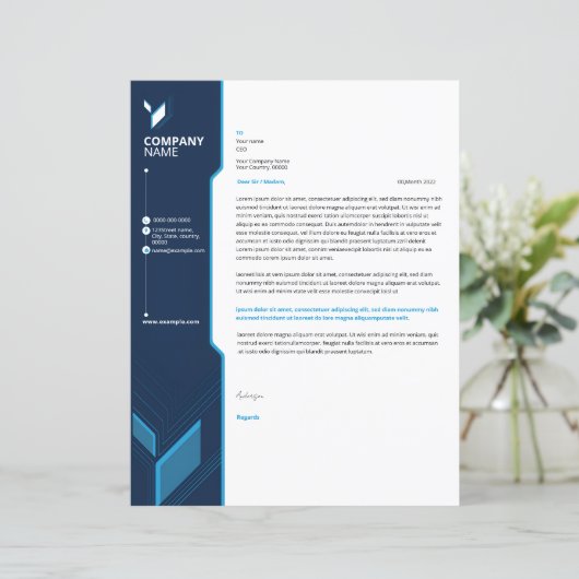 Papier Business letterhead template (Debout devant)