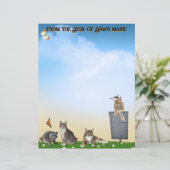 Papier Butterfly, Dragonfly, Raccoon, and Summer Fun (Debout devant)