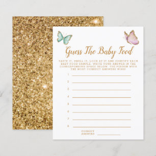 Papier Butterfly Guess The Baby Food Douche Jeu