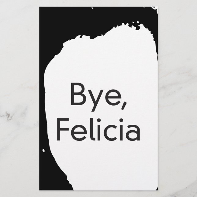 Papier bye felicia (Devant)