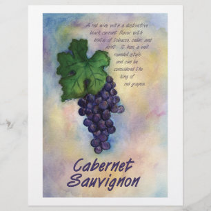 Papier Cabernet Sauvignon En-Tête De Vin