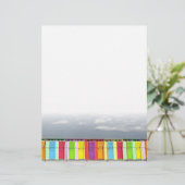 Papier Cabines de bain colorées En-tête (Debout devant)