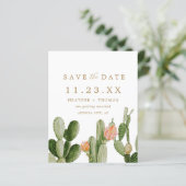 Papier Cactus aquarelle bon marché Dessert Save the Date (Debout devant)
