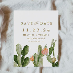 Papier Cactus aquarelle bon marché Dessert Save the Date