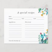 Papier Cactus Fête des mariées mexicaine Fiesta Recette C (Devant)