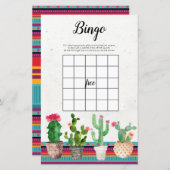 Papier Cactus Fiesta Aquarelle Jeu de Bingo (Devant / Derrière)