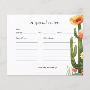 Papier Cactus Fiesta Floral Fête des mariées Recette Cart