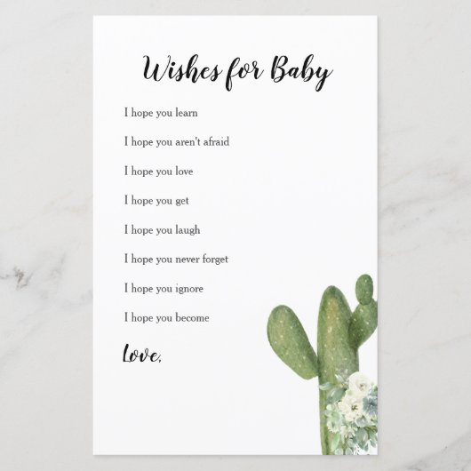 Papier Cactus Floral Taco 'bout Love Wives for Baby Card (Devant)