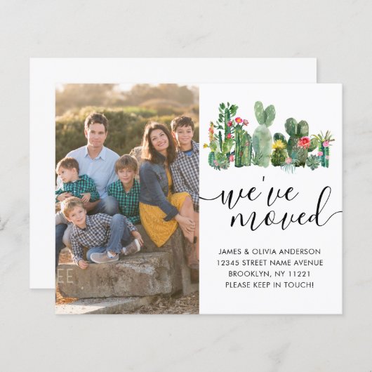 Papier Cactus mignons Nous avons déplacé la photo Faire-p (Devant / Derrière)