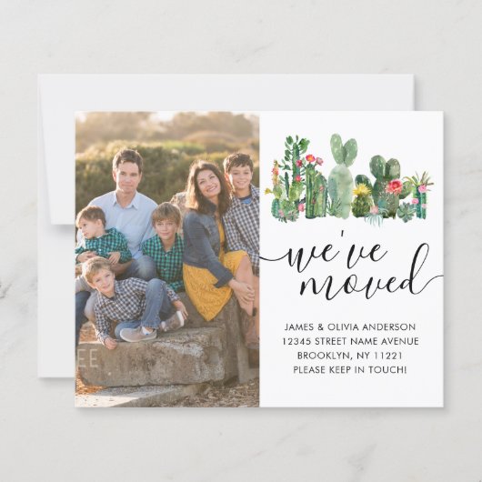 Papier Cactus mignons Nous avons déplacé la photo Faire-p (Devant)