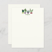 Papier Cactus mignons Pots Plantes Aimer Mes Cactus (Devant / Derrière)