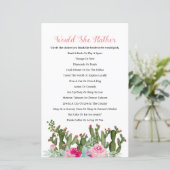 Papier CACTUS préférerait-elle Fête des mariées Game (Debout devant)