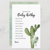 Papier Cactus Taco 'à propos de prières d'amour pour bébé (Devant / Derrière)