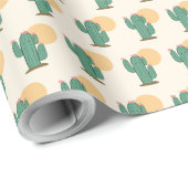 Papier Cactus Thème Cadeau Wrappingi (Coin rond)