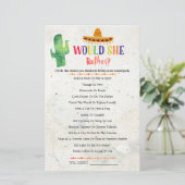 Papier CACTUS Would She Rather Jeu de Baby Shower (Debout devant)