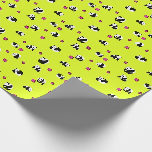 PAPIER CADEAU ネオンイエローのかわいいパンダ♡ (Coin)