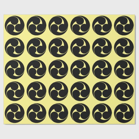 PAPIER CADEAU 左三つ巴の（の地抜きの） (Plat)