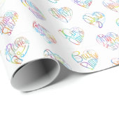 Papier Cadeau 感謝のココロ Thank you 多言語44国語 字抜きパターン (Coin rond)