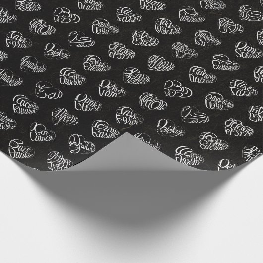 Papier Cadeau 感謝のココロ Thank you 多言語44国語 白字パターン (Coin)