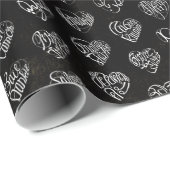 Papier Cadeau 感謝のココロ Thank you 多言語44国語 白字パターン (Coin rond)